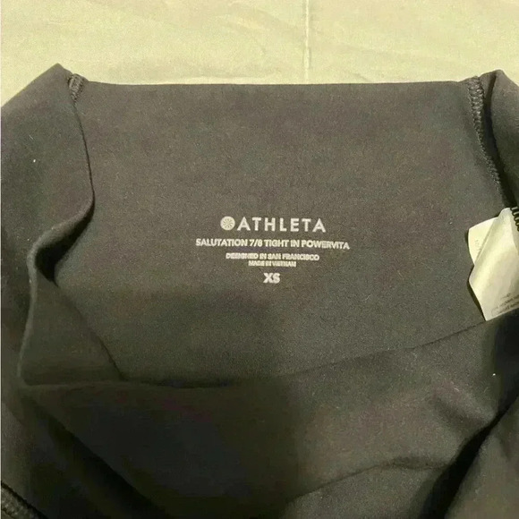 Athleta Salutation Stash w/pocket 7/8 Twist Tight in Powervita ankle size XSmall - Picture 9 of 11